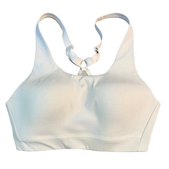 Athleta Women’s High Impact Molded Cup Racerback Sports Bra White Size 34C - Picture 1 of 5